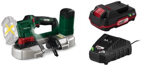 Parkside®  Aku pásová píla 20 V Pmba 20-Li A1 + Akumulátor 20 V/2 Ah PAP 20 B1 + Nabíjačka na akumulátor 20 V/2,4 A PLG 20 C1  (800011680)