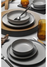 Jedálenská sada 16 ks sivá/porcelán