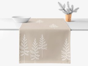 Goldea vianočný behúň na stôl 100% bavlnené plátno - severské stromčeky 20x120 cm
