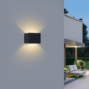 Brilagi - LED vonkajšie nástenné svietidlo DONNANI LED/5W/230V 10 cm čierne IP44