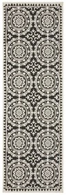Hanse Home, Koberec behúň Twin Supreme 104129 Black / Cream – na von aj na doma, 80x350, čiernobiela, chodba / predsieň
