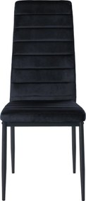 Jedálenská stolička Mayfair - zamat - Čierna