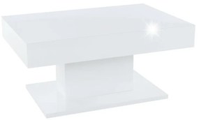 Kondela Konferenčný stôl, DIKARO, s úložným priestorom, biela vysoký lesk