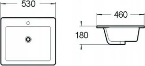 Mexen SALMA umývadlo, 53x46 cm, biela, 25365300