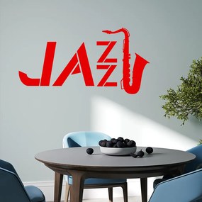 Veselá Stena Samolepka Jazz Farba: červená, Veľkosť: 80 x 41 cm