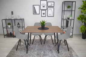 Stolička OSAKA sivá / nohy čierne x 4 9401 80 00 00