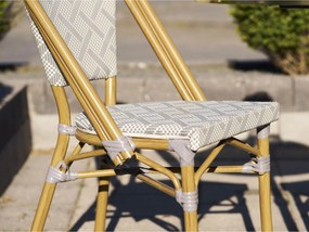 Záhradná stolička Lazulia (biela + sivá). Akcia -15%. Vlastná spoľahlivá doprava až k Vám domov. 1146736