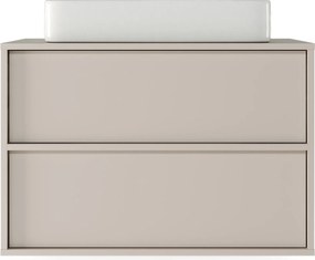 Závesná skrinka pod umývadlo Mossy s doskou 80 cm kašmírová