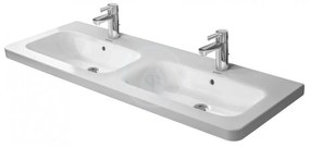 DURAVIT DuraStyle dvojumývadlo nábytkové 1300x480 mm, s 1 otvorom na batériu, s WonderGliss, biela, 23381300001