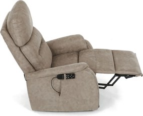 Polohovacie kreslo béžové, elektrické TV-L8904 LAN3