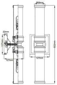 Elstead FE-PAYNE2-BATH -LED Kúpeľňové nástenné svietidlo PAYNE 2xG9/3W/230V IP44