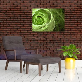 Obraz - Abstraktné ruže zelená (70x50 cm)