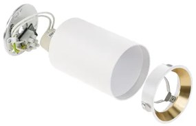 Bodové svietidlo CHLOE 1xGU10/35W/230V okrúhly biela/zlatá