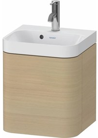 DURAVIT Happy D.2 Plus c-shaped závesná skrinka s nábytkovým umývadielkom s otvorom, 1 dvierka, pánty vpravo, 400 x 360 x 480 mm, dub Mediterrane, HP4344O71710000