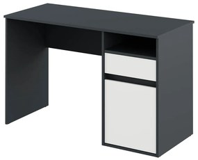 PC stôl, grafit/biela, BILI NEW