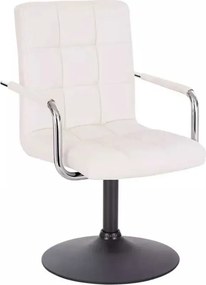 LuxuryForm DESIGN Stolička VERONA na čiernom tanieri - biela