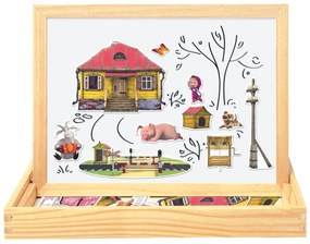 Bino Magnetická tabuľka Máša a medveď, 31 x 23,5 x 3,5 cm