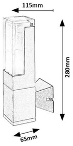 Rabalux 77126 - LED Vonkajšie nástenné svietidlo DARVAS LED/7W/230V IP54