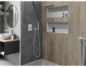 Mexen X-Wall-NR, polička na zapustenie pod obklad bez goliera 75 x 30 cm, biela, 1921753010