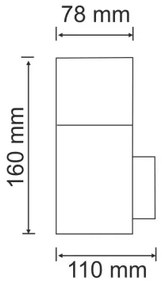 Vonkajšie nástenné svietidlo NEW YORK 1xE27/12W/230V IP44 antracit