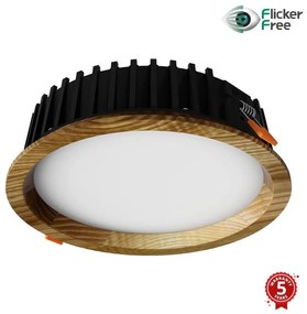 APLED - LED Podhľadové RONDO WOODLINE LED/12W/230V 4000K pr. 20 cm jaseň masív