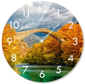 Sklenené nástenné hodiny Bridge Flex z67c s-2-x, 30 cm