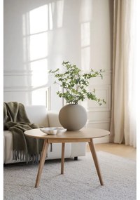 Okrúhly konferenčný stolík v dekore duba v prírodnej farbe 90x90 cm Yumi - Rowico