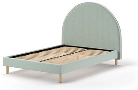 Zelená čalúnená jednolôžková posteľ s roštom 140x200 cm MOON – Vipack