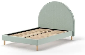 Zelená čalúnená jednolôžková posteľ s roštom 140x200 cm MOON – Vipack