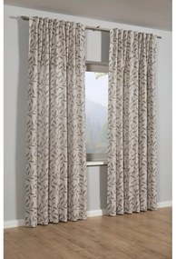 Sivo-béžový záves s prímesou ľanu 140x245 cm List – Sehlbach