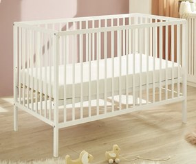 Detská baby postieľka Celia 60x120 cm, biela