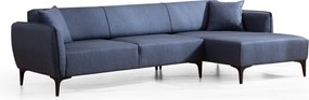 Rohová sedací souprava Belissimo 270 cm modrá pravá