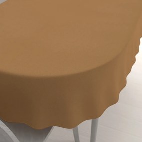 Biante Veľký dekoračný oválny obrus BKU-120 Bronzovo hnedý 240x280 cm