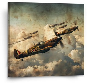 Sablio Obraz Stíhačky Spitfire v letecké bitvě - 110x110 cm