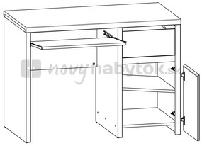 PC stolík BRW Kaspian BIU1D1S/120 (Wenge). Vlastná spoľahlivá doprava až k Vám domov. 735067