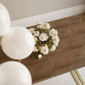 ROZKLADACÍ JEDÁLENSKÝ STÔL BENITO DUB LEFKAS + ZLATÝ