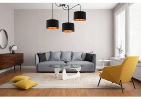 Závesné svietidlo Shade Spider, 3x textilné tienidlo (mix 6 farieb), (výber z 2 farieb konštrukcie), g