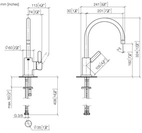 Dornbracht Tara Classic - Drezová batéria stojanková, chróm 33800888-00