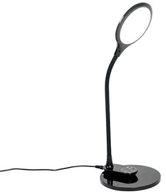 Stolová a nástenná lampa čierna vrátane LED s dotykovým stmievačom - Joni