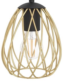Eglo 390092 - Luster na lanku JAZMINIA 6xE27/40W/230V čierna/zlatá