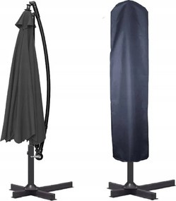 Záhradný skladací slnečník ARCADIA 300 cm, sivý