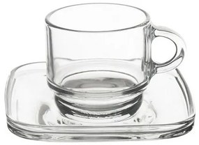 Orion Sada sklenených hrnčekov s podšálkou Cozy 6, 0,091 ml, 91 ml