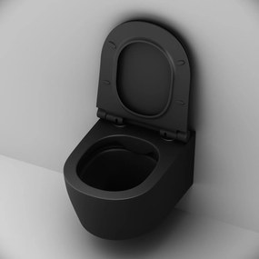 Závesné WC AM.PM X-Joy CXB1700MBSC bezokrajové, so sedadlom Microlift, čierne
