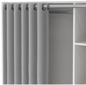 Bielo-sivá šatníková skriňa 105x180 cm Kit – Tvilum
