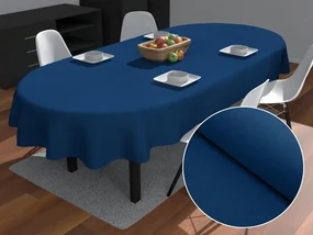 Biante Dekoračný oválny obrus BKU-117 Námornícky modrý 120x140 cm
