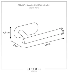 CERANO - Samolepiaci držiak toaletného papiera Reno - chróm, CER-CER-479425