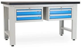 Dielenský stôl Solid MDF-22, 150 cm, 2 závesné boxy, čierna