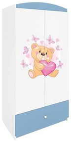 Skriňa Babydreams modrá – Medveď s motýľmi