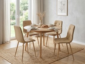 Béžová jedálenská stolička LIBRA