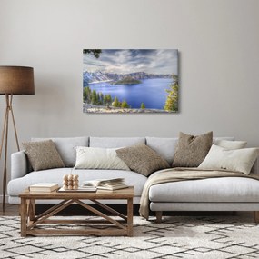 Obraz horského jazera (90x60 cm)